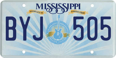 MS license plate BYJ505