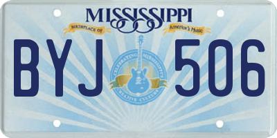 MS license plate BYJ506