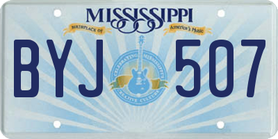 MS license plate BYJ507