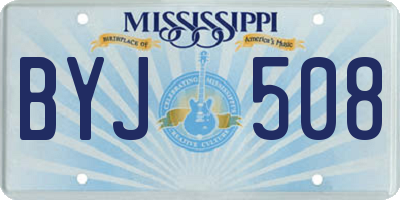MS license plate BYJ508
