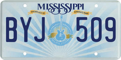 MS license plate BYJ509