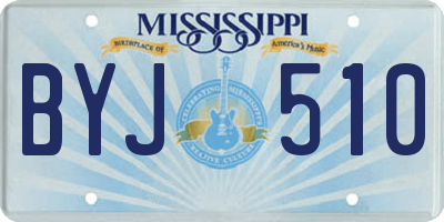 MS license plate BYJ510