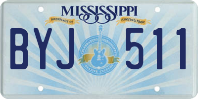 MS license plate BYJ511