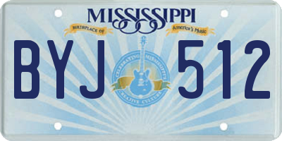 MS license plate BYJ512
