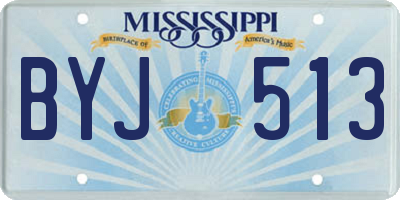 MS license plate BYJ513