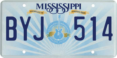 MS license plate BYJ514