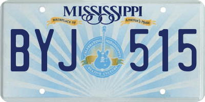 MS license plate BYJ515