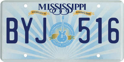 MS license plate BYJ516
