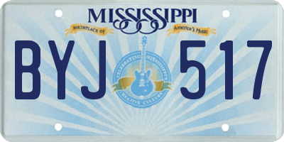 MS license plate BYJ517