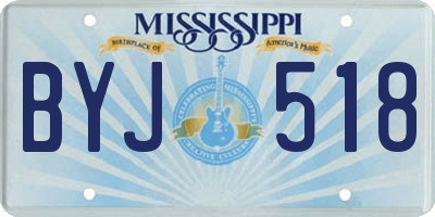 MS license plate BYJ518