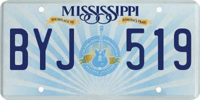 MS license plate BYJ519