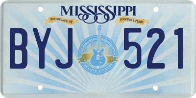 MS license plate BYJ521