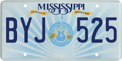 MS license plate BYJ525