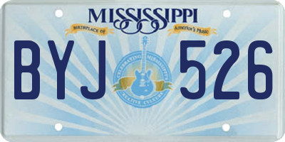 MS license plate BYJ526