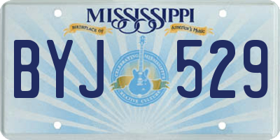 MS license plate BYJ529