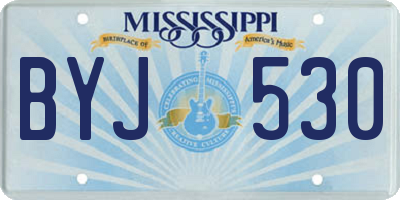 MS license plate BYJ530