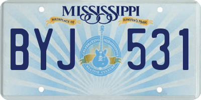 MS license plate BYJ531