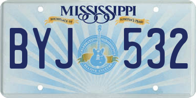 MS license plate BYJ532