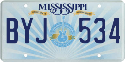MS license plate BYJ534