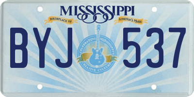 MS license plate BYJ537