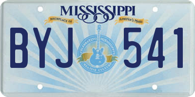 MS license plate BYJ541