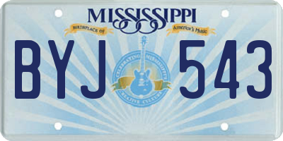 MS license plate BYJ543