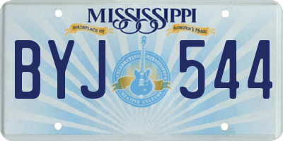 MS license plate BYJ544