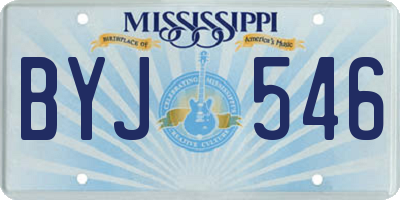 MS license plate BYJ546
