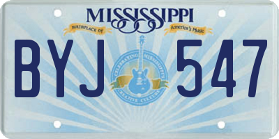 MS license plate BYJ547