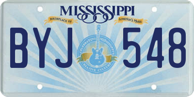 MS license plate BYJ548