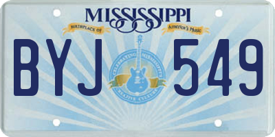 MS license plate BYJ549