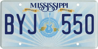 MS license plate BYJ550