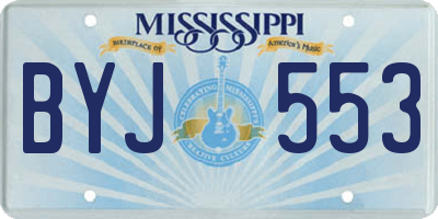 MS license plate BYJ553