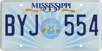 MS license plate BYJ554
