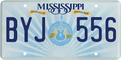 MS license plate BYJ556