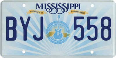 MS license plate BYJ558