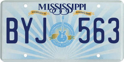 MS license plate BYJ563