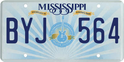 MS license plate BYJ564