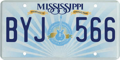 MS license plate BYJ566