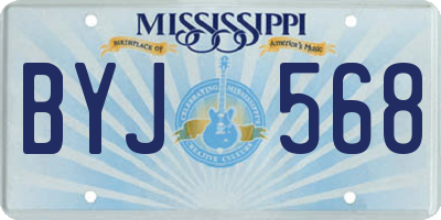MS license plate BYJ568