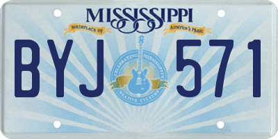 MS license plate BYJ571