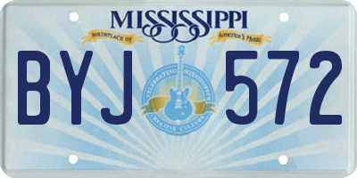 MS license plate BYJ572