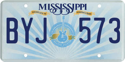 MS license plate BYJ573