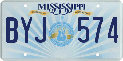 MS license plate BYJ574