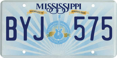 MS license plate BYJ575