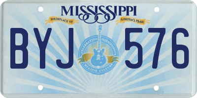 MS license plate BYJ576