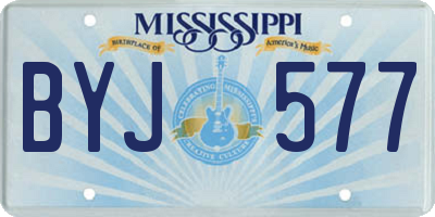 MS license plate BYJ577