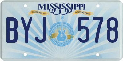 MS license plate BYJ578