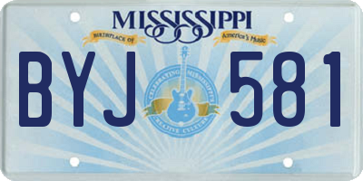MS license plate BYJ581