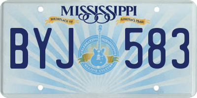 MS license plate BYJ583